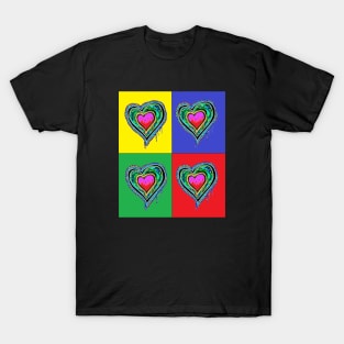 pop Art patterned Heart T-Shirt